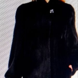 51" black mink coat